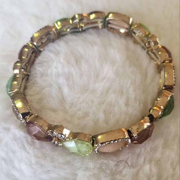 Anne Klein Gold-Tone Multicolor Bracelet - Picture 2 of 3